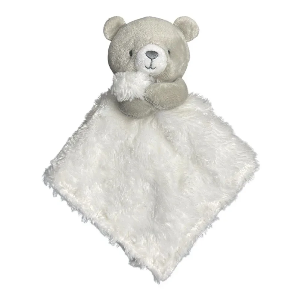 Carter's Just One You Bear Baby Lovey Cloud Print White Gray